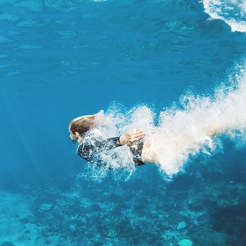 Vue sous-marine aux Maldives.
