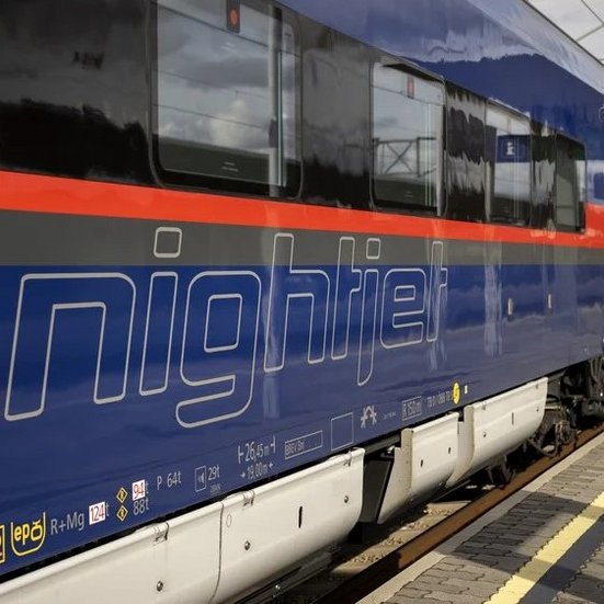 Nachtzug Nightjet in Berlin.