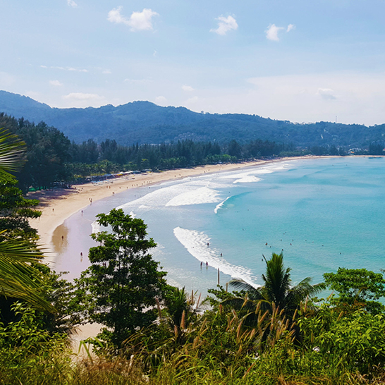 Aussicht auf den Patong Beach, Phuket, Thailand