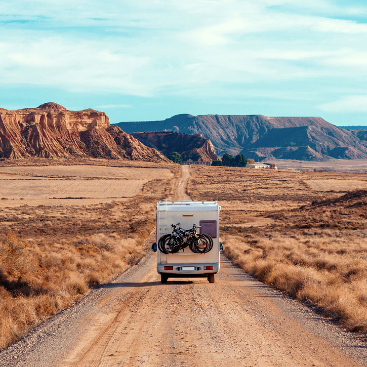 Wohnmobil durch die Landschaften des amerikanischen Westens.
